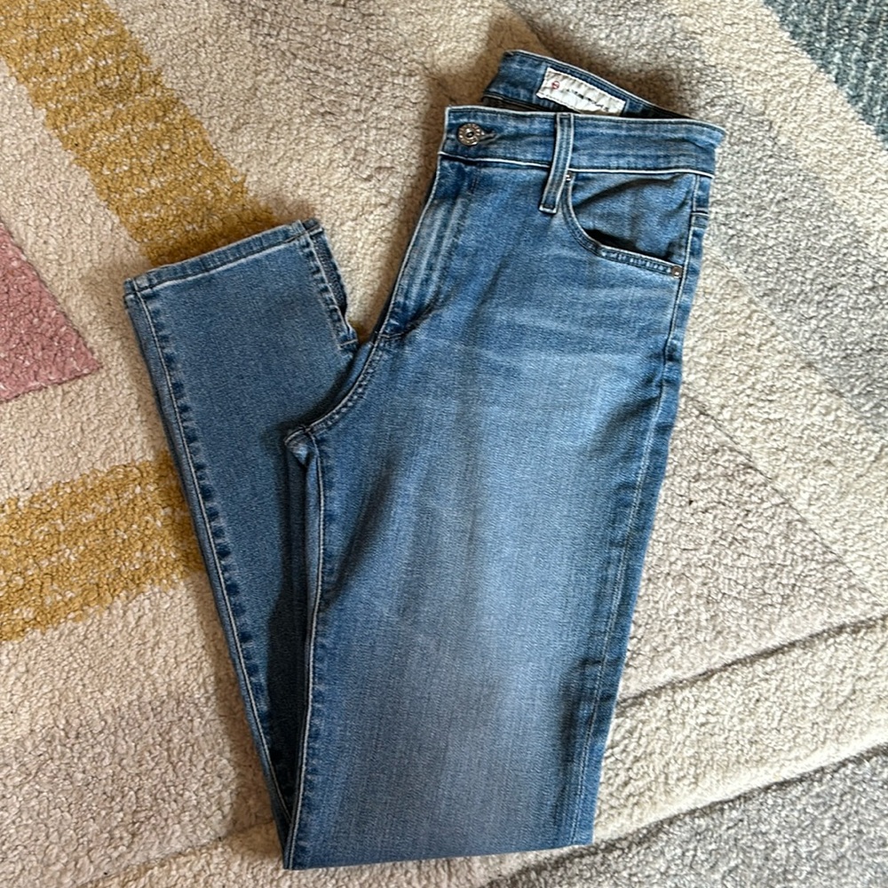 AG The High-Rise Stevie Ankle Skinny Jeans